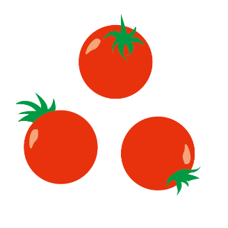 ３粒のミニトマト