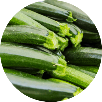 大量のズッキーニ