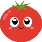 顔がついたトマトのアイコン