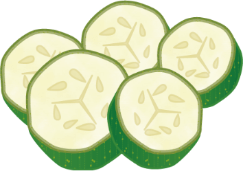 輪切りのズッキーニ