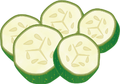 輪切りのズッキーニ